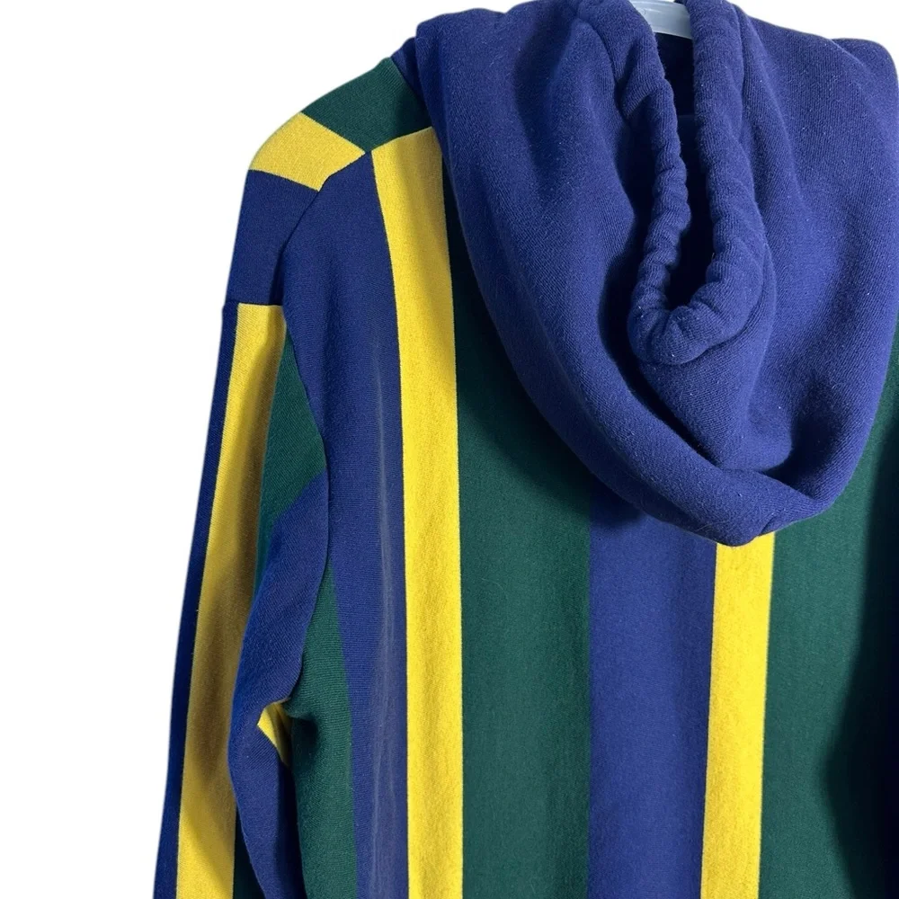 Polo Ralph Lauren Crest Striped Fleece Pullover Hoodie - Picture 6 of 8